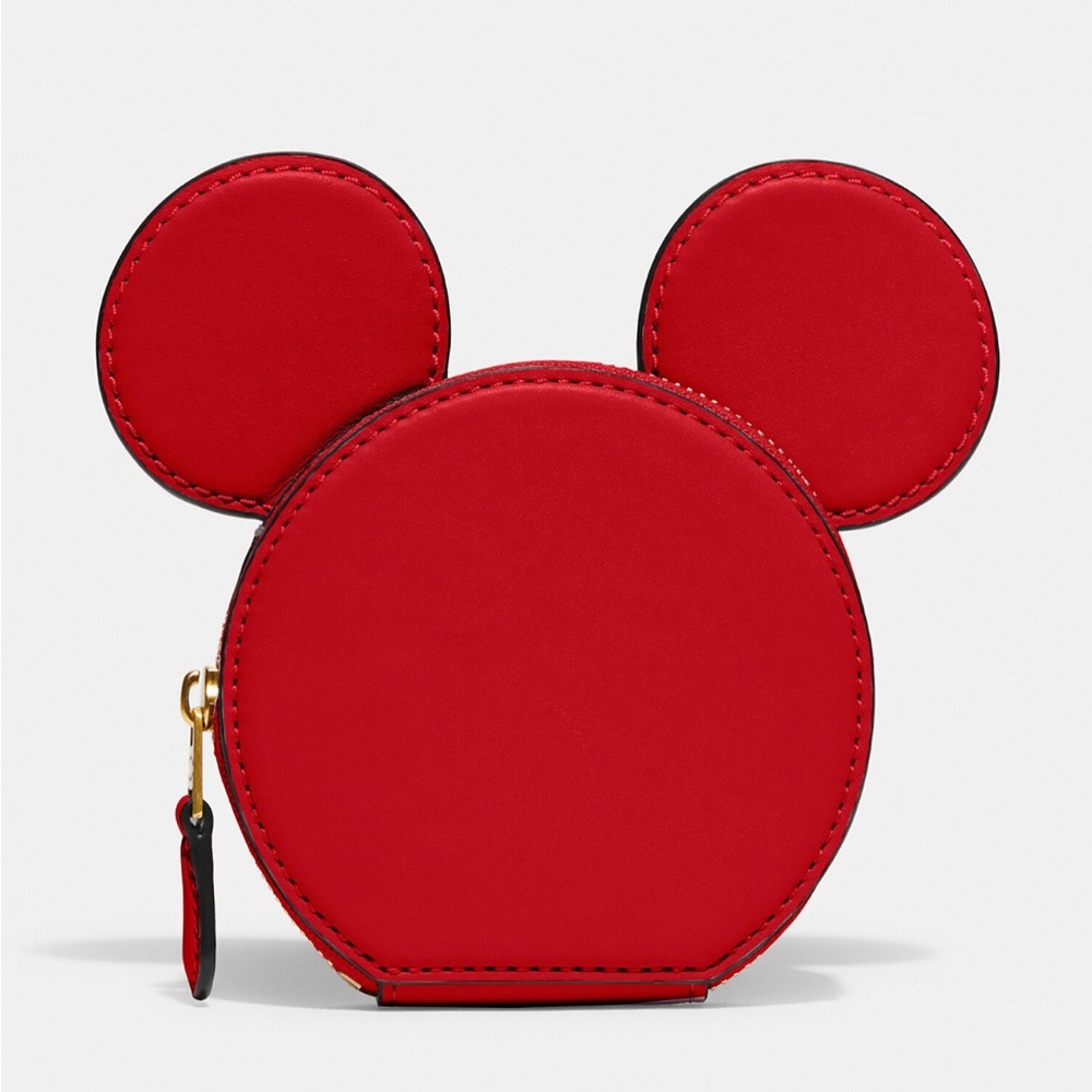 Coach Disney X Coach Mickey Mouse Coin Case in Electric Red